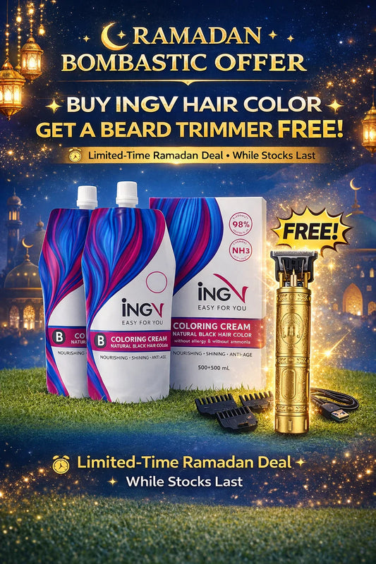 (ALLOW TO OPEN)   INGV Hair Colour 1000ml + Free Trimmer